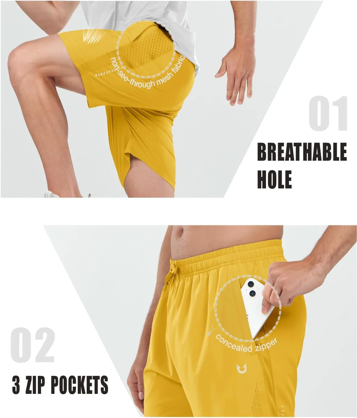 NORTHYARD Men's Gym Shorts 7 Inch Quick Dry Running Shorts Lightweight Athletic Workout Training Sports Shorts