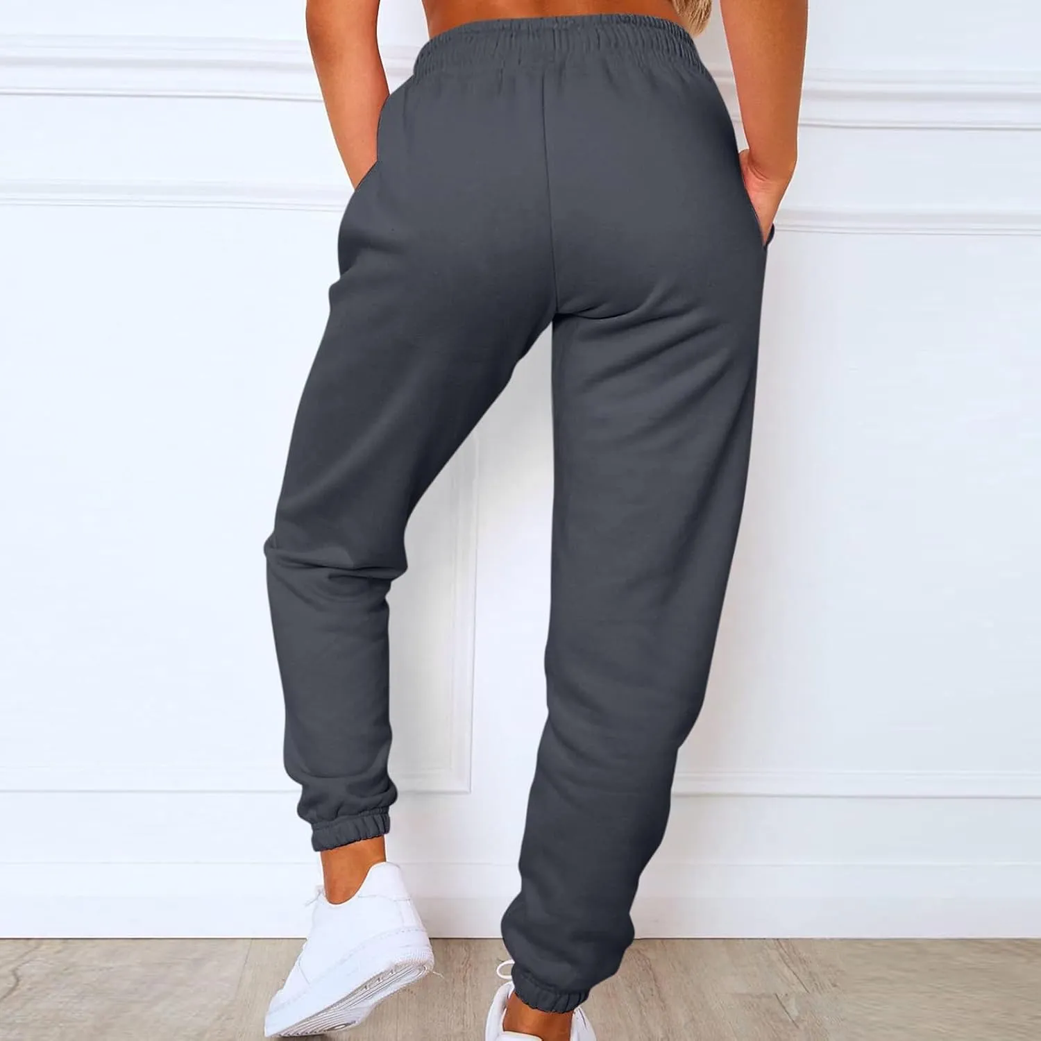 Oversized Active Sweatpants for Women Loose fit Drawstring Joggers with Pockets Lounge Pants for Yoga Workout Running