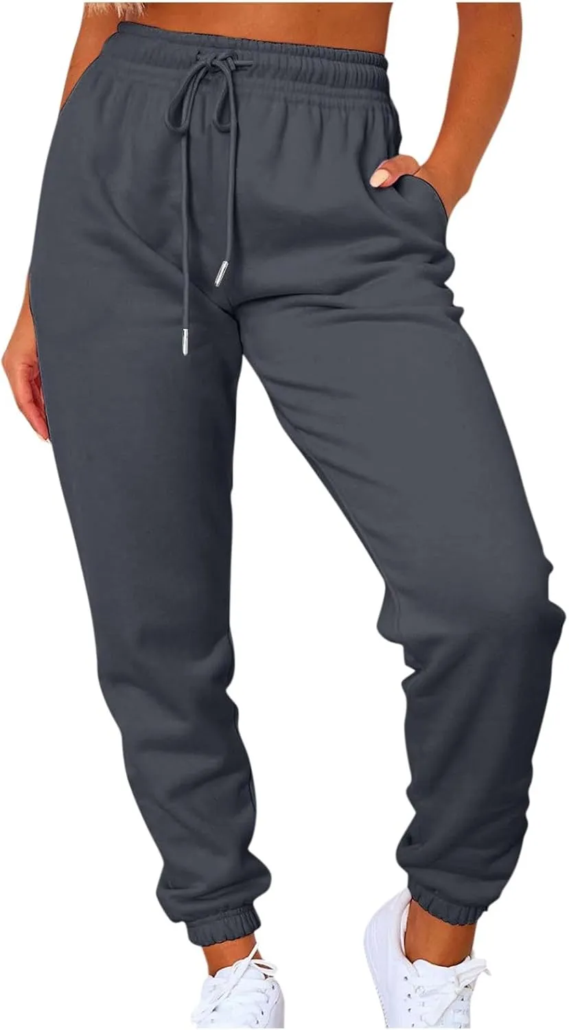 Oversized Active Sweatpants for Women Loose fit Drawstring Joggers with Pockets Lounge Pants for Yoga Workout Running