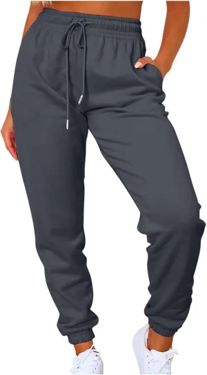 Oversized Active Sweatpants for Women Loose fit Drawstring Joggers with Pockets Lounge Pants for Yoga Workout Running