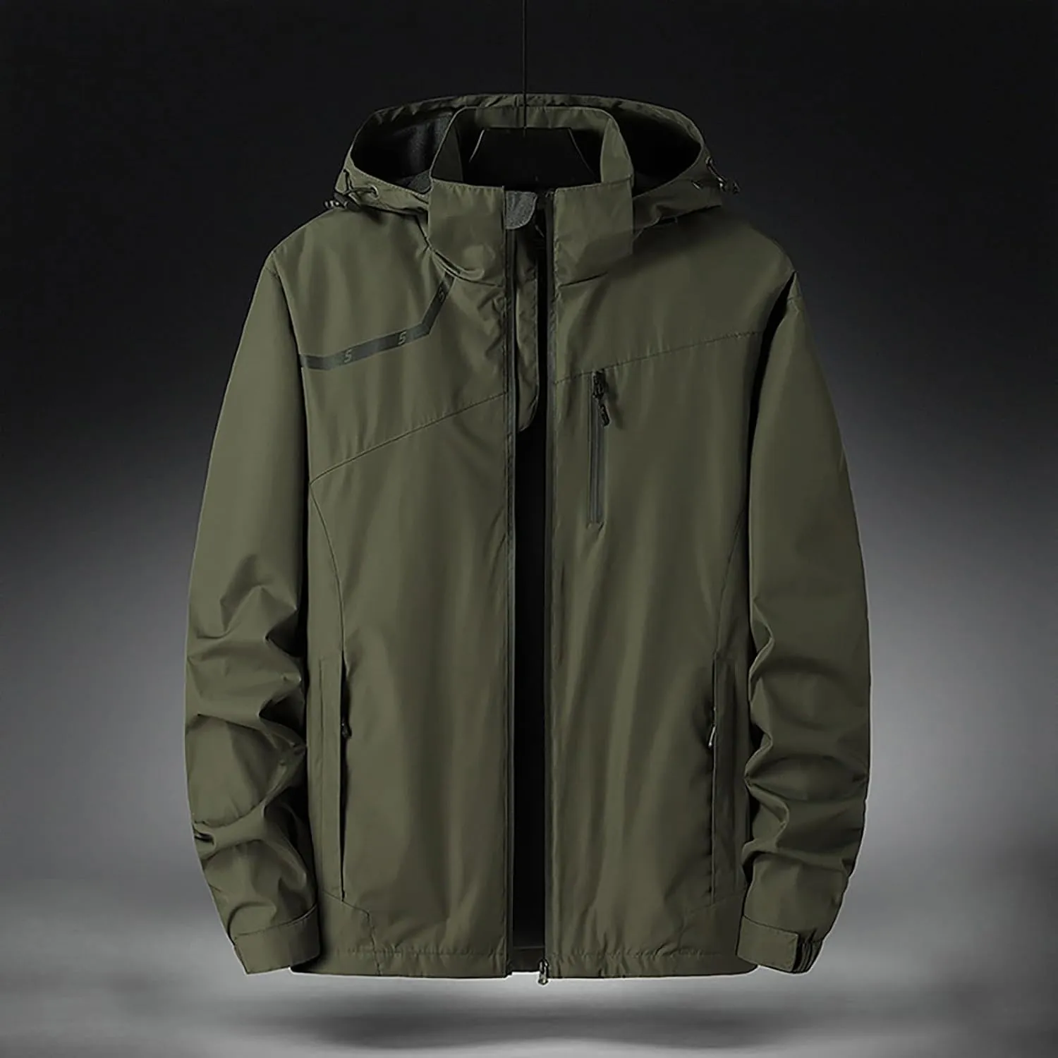 Raincoat for Mens Lightweight Waterproof Coated Hooded Rain Jackets Windbreaker Raincoats Hood Softshell Raincoats