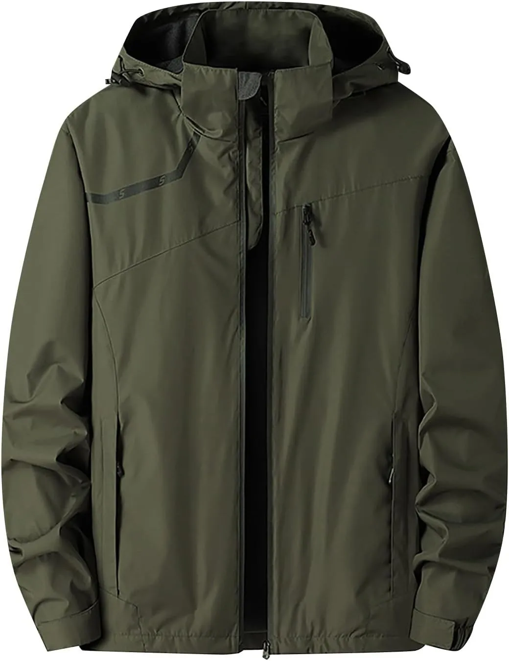 Raincoat for Mens Lightweight Waterproof Coated Hooded Rain Jackets Windbreaker Raincoats Hood Softshell Raincoats