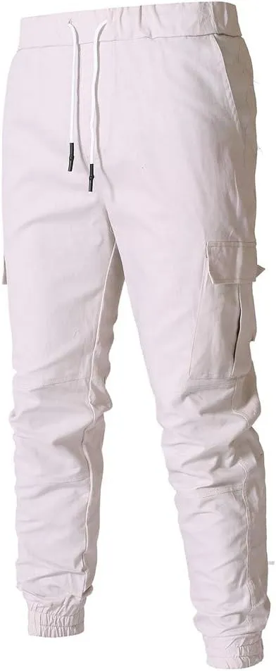 sdbrld Cargo Pants For Men Mens Casual Outdoor Hiking Joggers Solid Drawstring Recreation Fitness Cargo Pants with Pocket