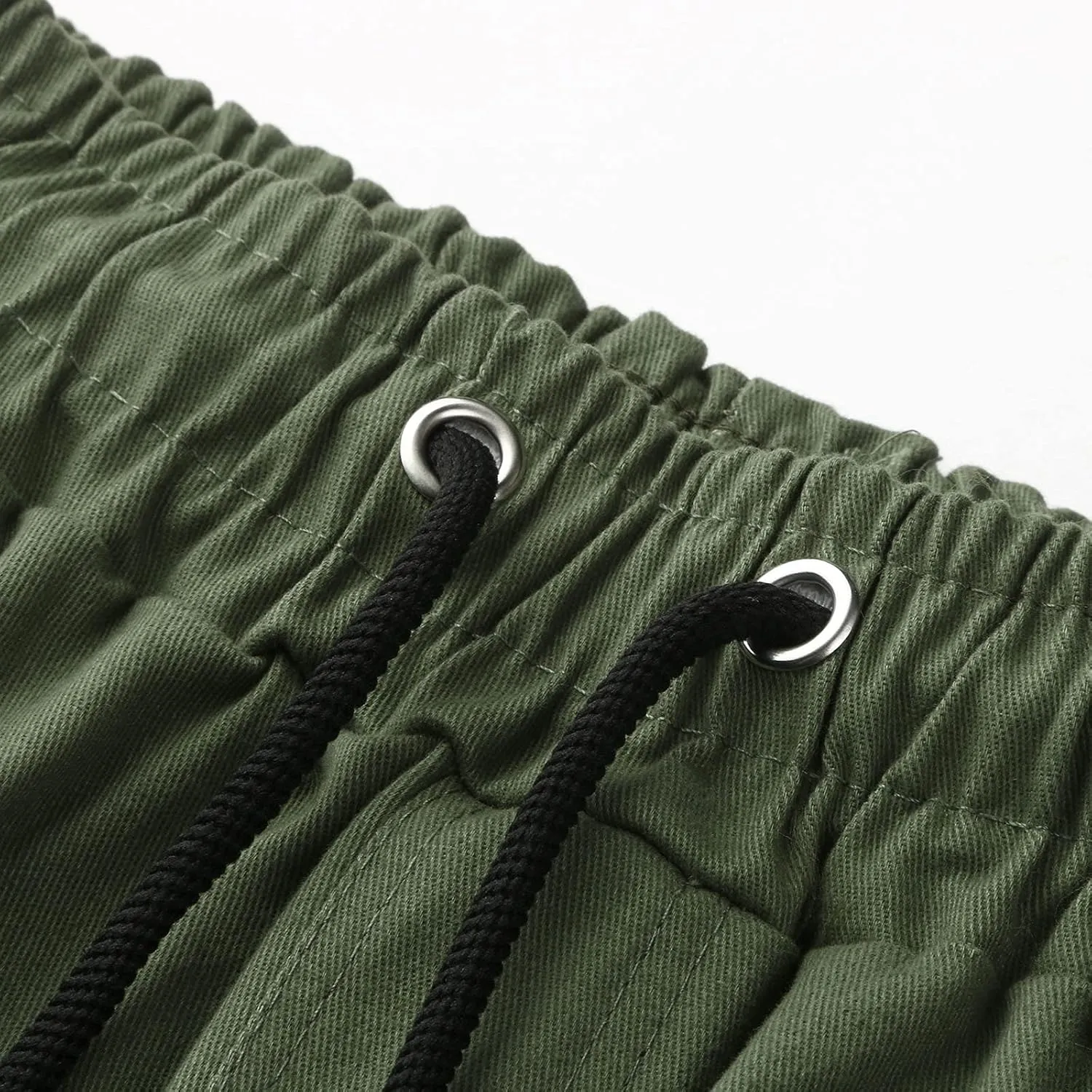 sdbrld Cargo Pants For Men Men's Fashion Outdoor Hiking Joggers Pants Solid Mid Waist Drawstring Cargo Pants with Pockets