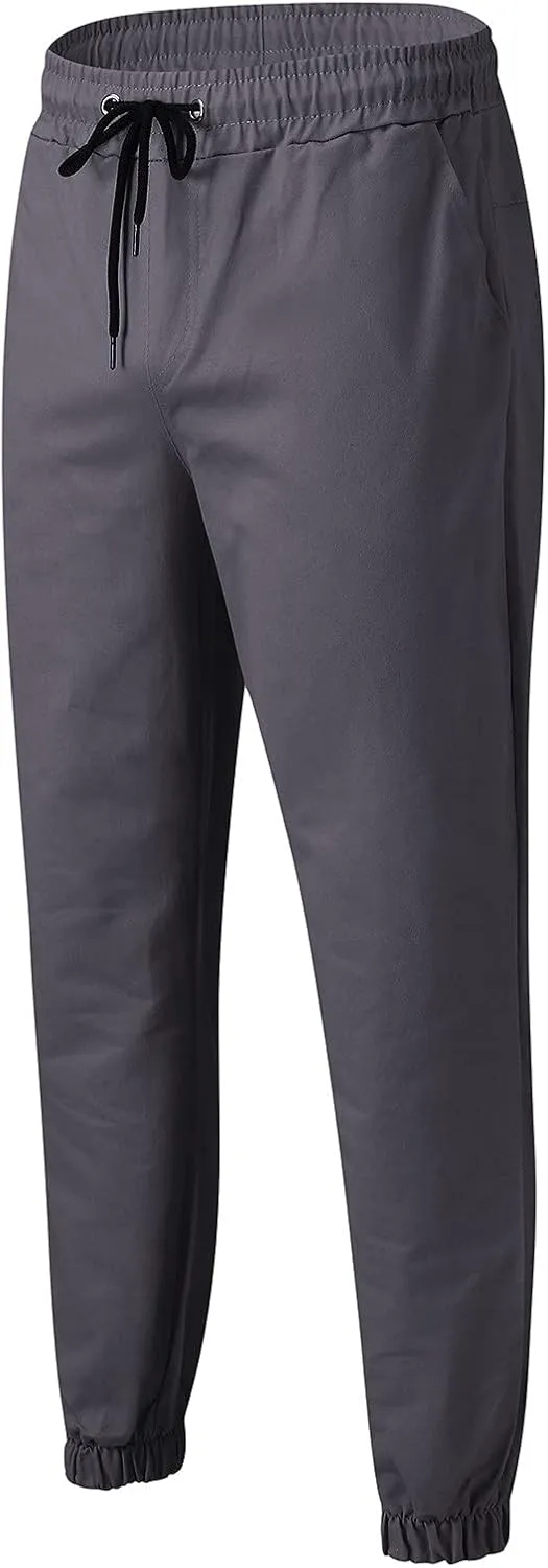 sdbrld Cargo Pants For Men Men's Outdoor Hiking Joggers Pants Solid Fashion Mid Waist Drawstring Cargo Pants with Pockets