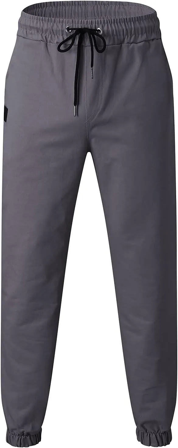 sdbrld Cargo Pants For Men Men's Outdoor Hiking Joggers Pants Solid Fashion Mid Waist Drawstring Cargo Pants with Pockets