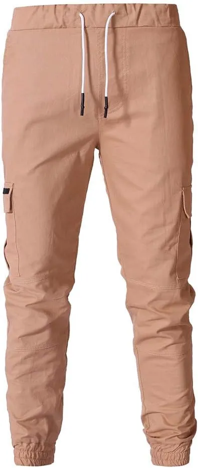 sdbrld Cargo Pants For Men Mens Outdoor Hiking Joggers Solid Casual Drawstring Recreation Fitness Cargo Pants with Pocket