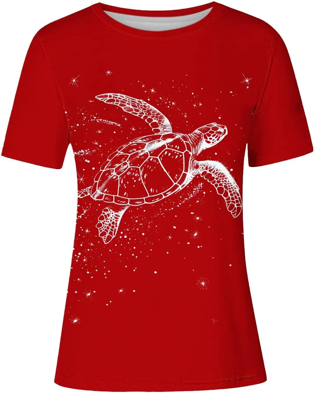 Sea Turtles Graphic Tops for Women Crewneck Short Sleeve Tshirts Summer Casual Trendy Blouses Beach Vacation Tees