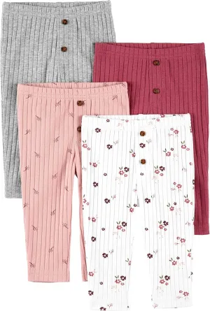 Simple Joys by Carter's Baby Girls' 4-Pack Pants