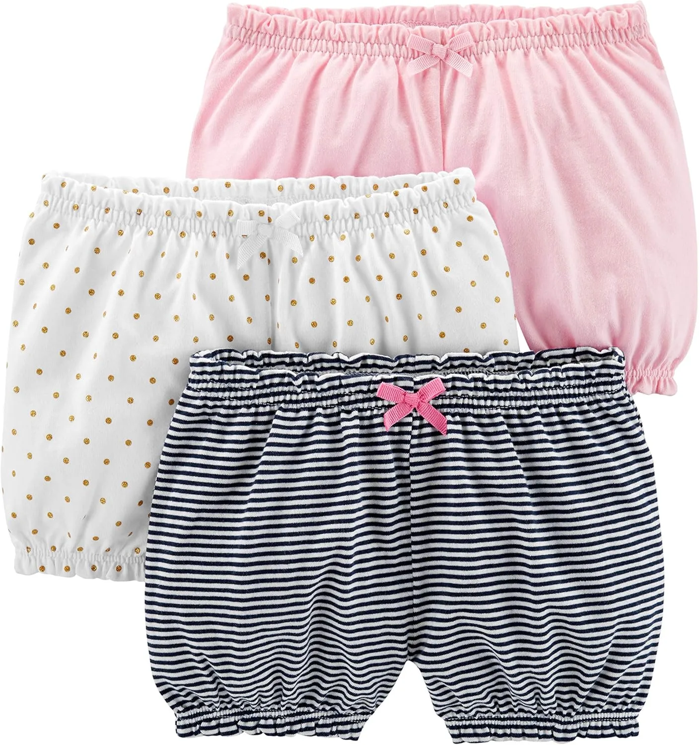 Simple Joys by Carter's Girls' 3-Pack Knit Shorts
