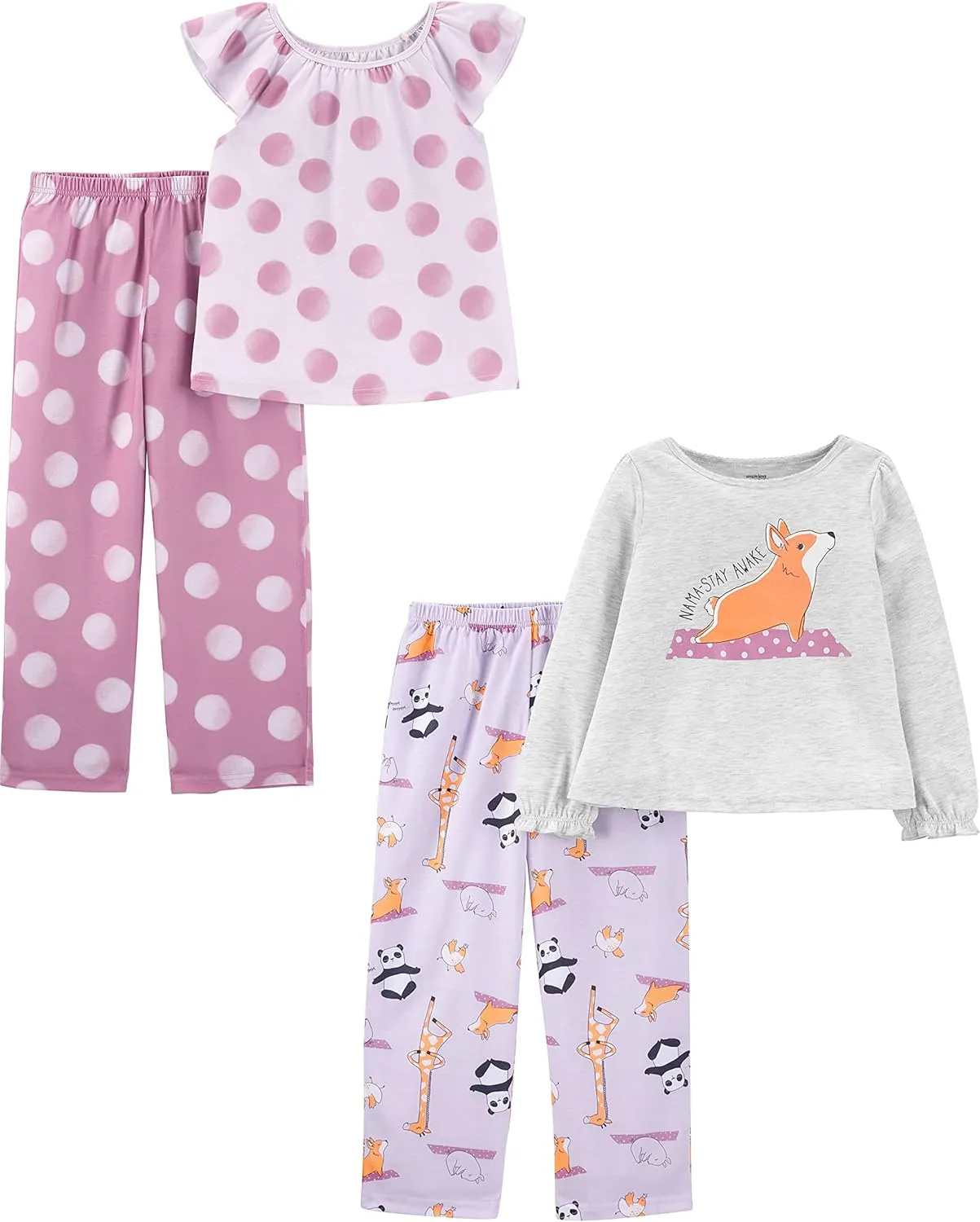 Simple Joys by Carter's Girls' 4-Piece Poly Pajamas