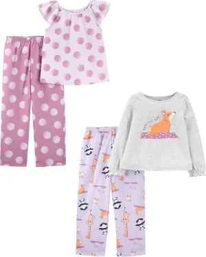 Simple Joys by Carter's Girls' 4-Piece Poly Pajamas