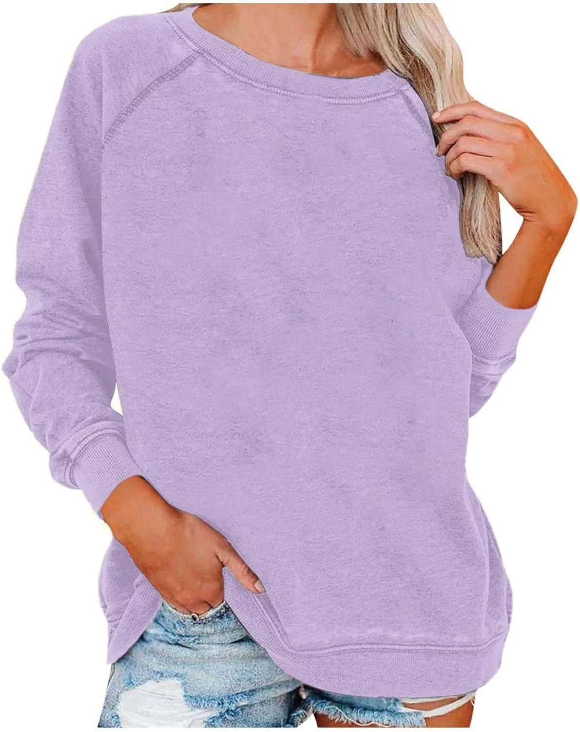 Sweatshirt For Women 2023 Crewneck Sweat Shirt Fall Winter Fashion Pullover Tops Long Sleeve Oversized Sweatshirts