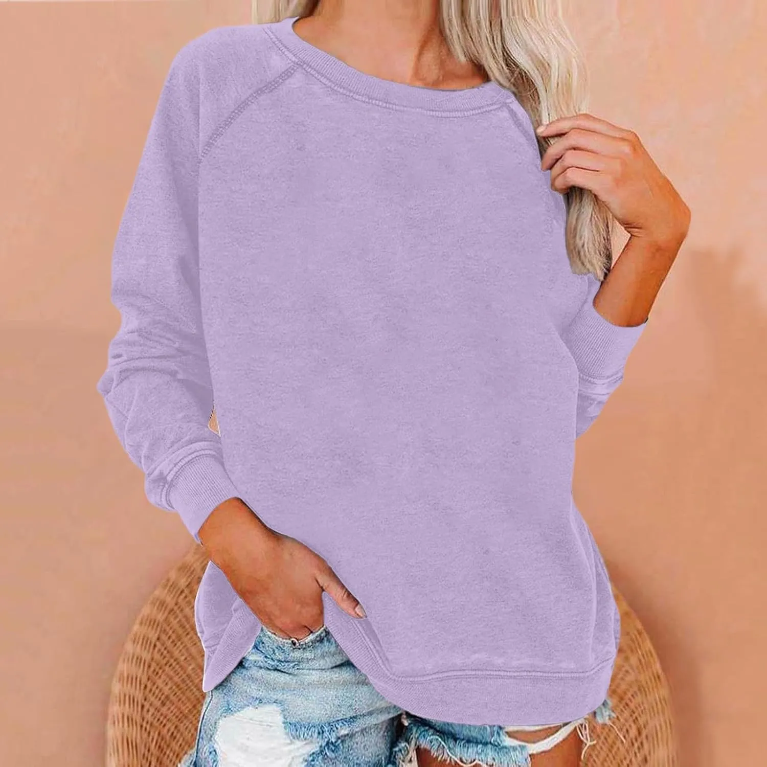 Sweatshirt For Women 2023 Crewneck Sweat Shirt Fall Winter Fashion Pullover Tops Long Sleeve Oversized Sweatshirts
