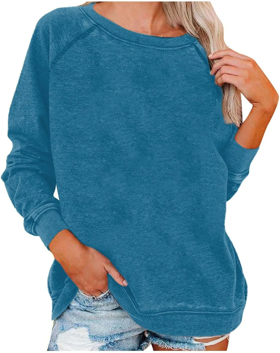 Sweatshirt For Women 2023 Crewneck Sweat Shirt Fall Winter Fashion Pullover Tops Long Sleeve Oversized Sweatshirts