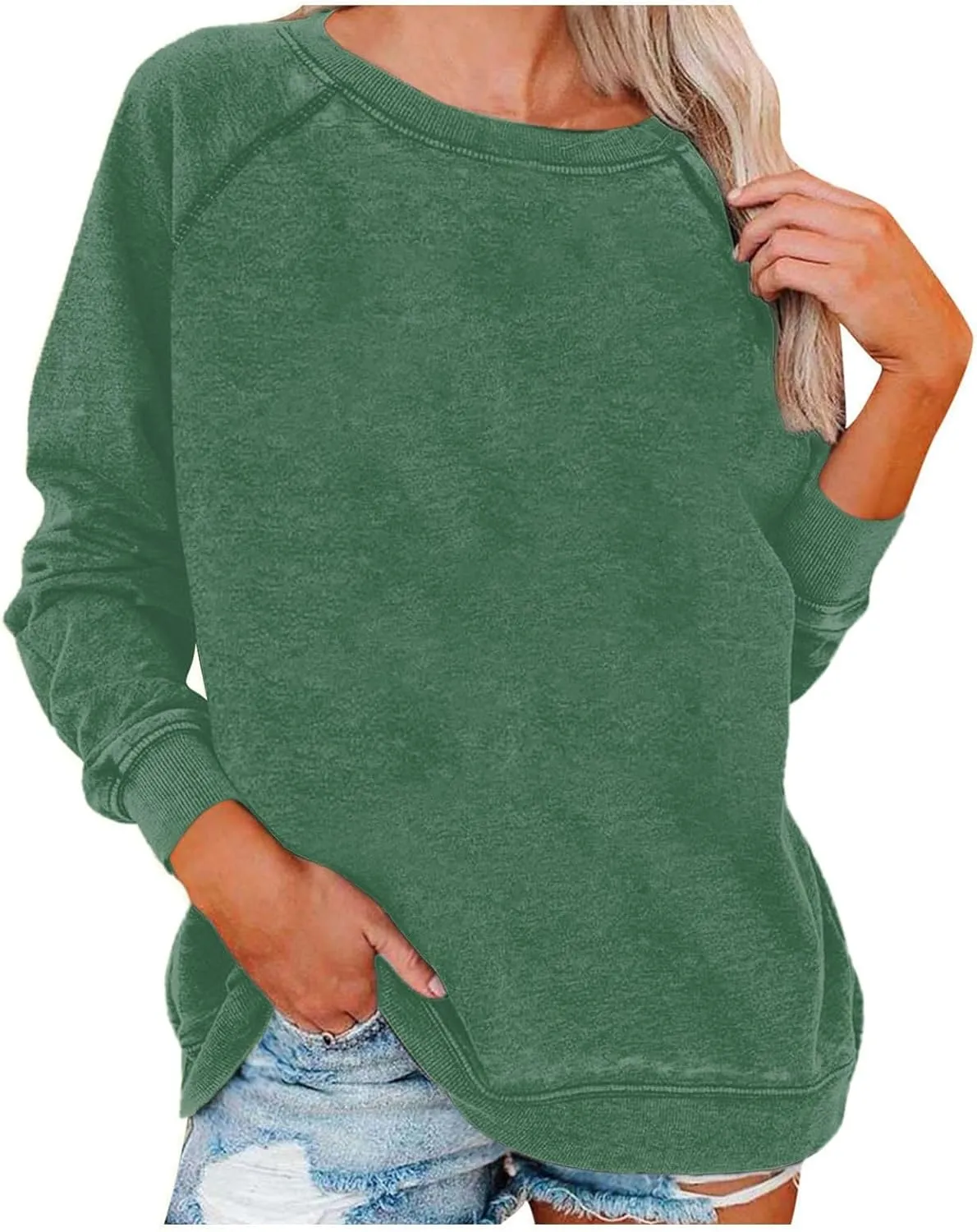 Sweatshirt For Women 2023 Crewneck Sweat Shirt Fall Winter Fashion Pullover Tops Long Sleeve Oversized Sweatshirts