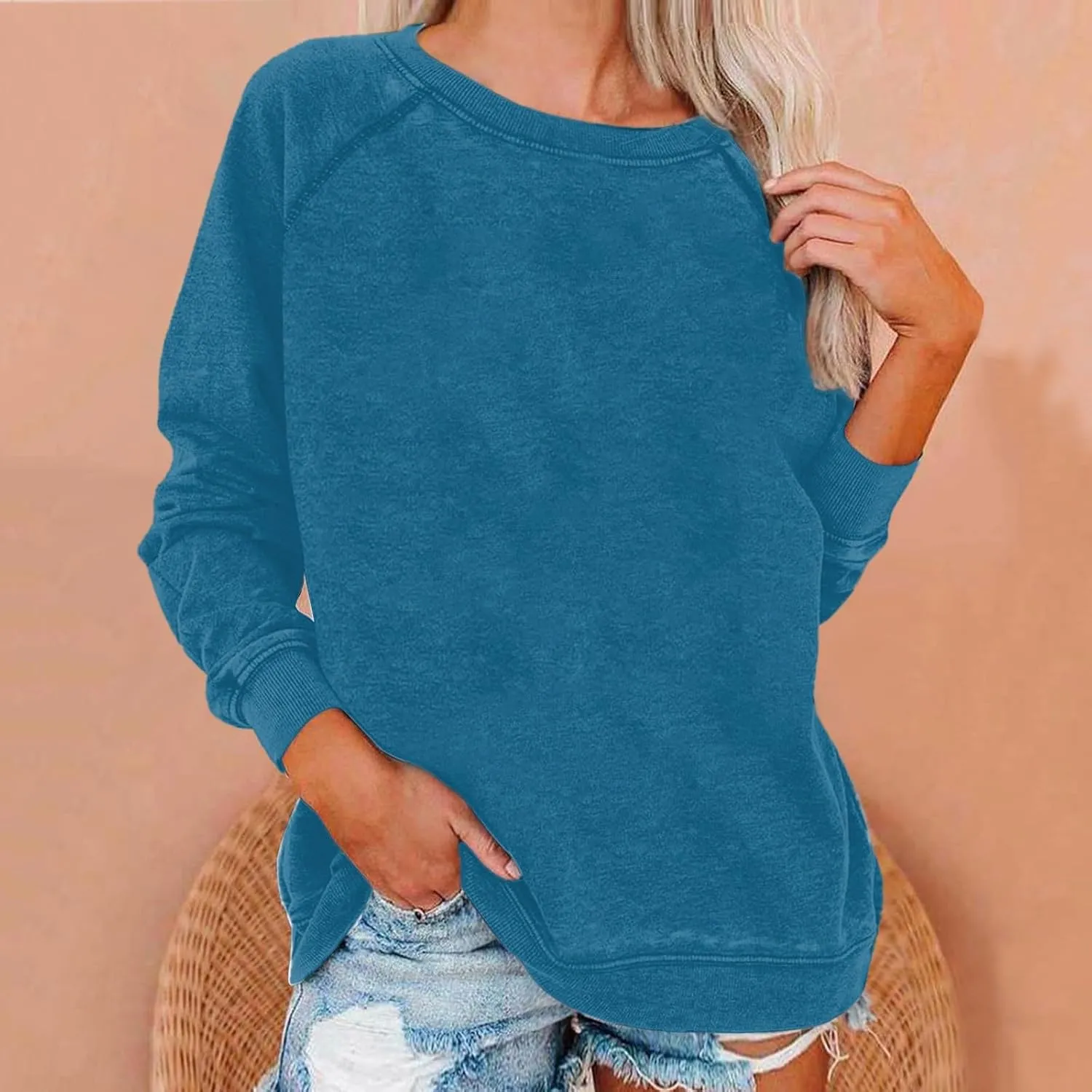 Sweatshirt For Women 2023 Crewneck Sweat Shirt Fall Winter Fashion Pullover Tops Long Sleeve Oversized Sweatshirts