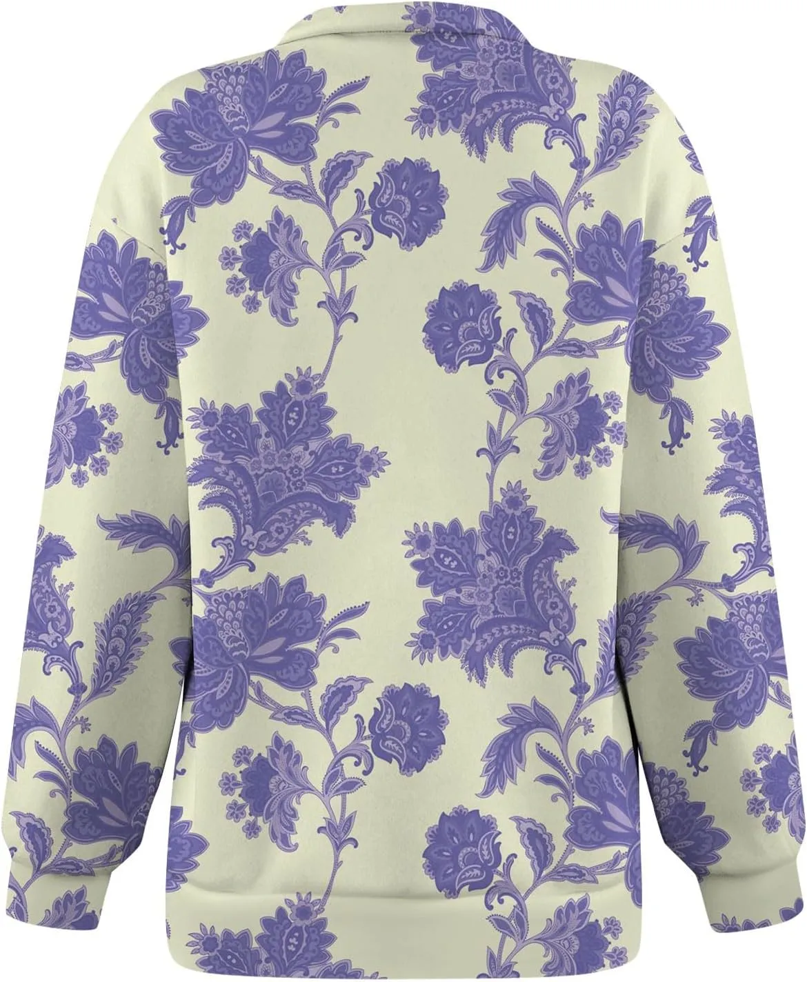 Sweatshirt For Women Fall Casual Hoodies Y2K Quarter Zip Pullover Boho Long Sleeve Plus Size Sweatshirt