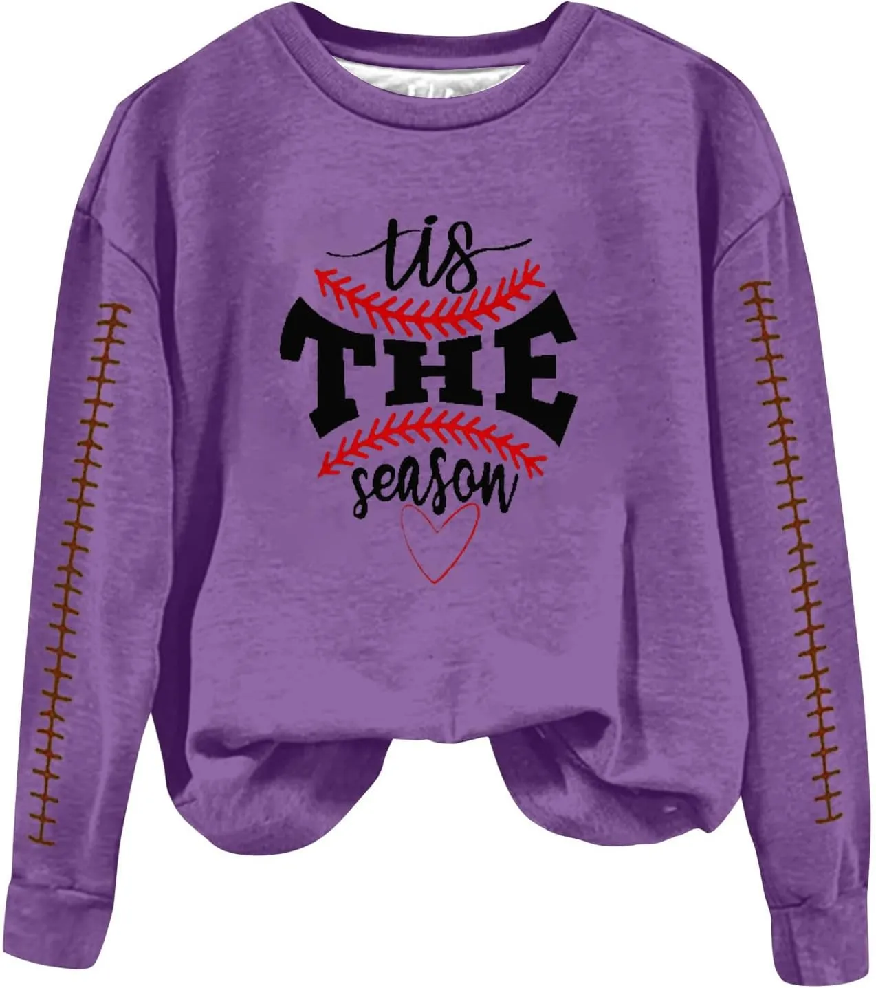Sweatshirt For Women Fashion Basball Pullover Tops Crewneck Sweat Shirt Fall Winter Long Sleeve Casual Y2K Sweater Shirt