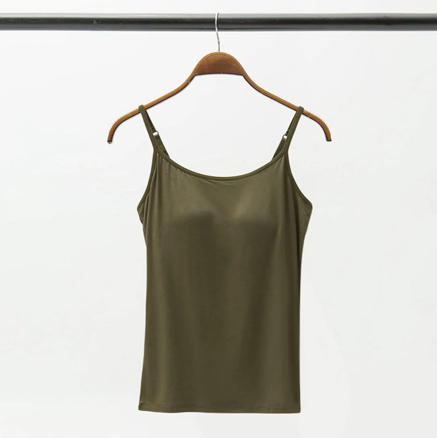 Tank Tops for Women Built with Shelf Bra Chest Adjustable Spaghetti Strap Cotton Tanks Layering Workout Undershirts