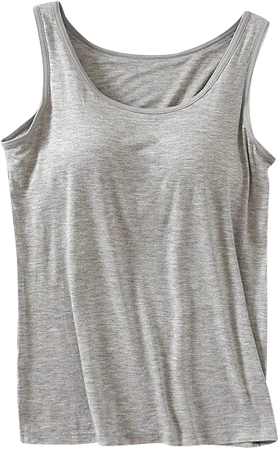 Tank Tops for Women Summer Spaghetti Strap Basic Padded Tank Top with Built in Bra Workout Yoga Tshirts