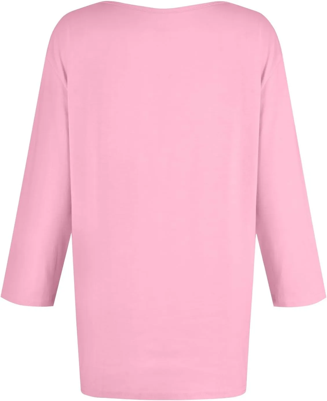Trendy Outfits for Women 2024 O-Neck 3/4 Sleeve Shirts Printed Trendy Blouses Casual Cute Tunic Loose Fit Basic Clothing