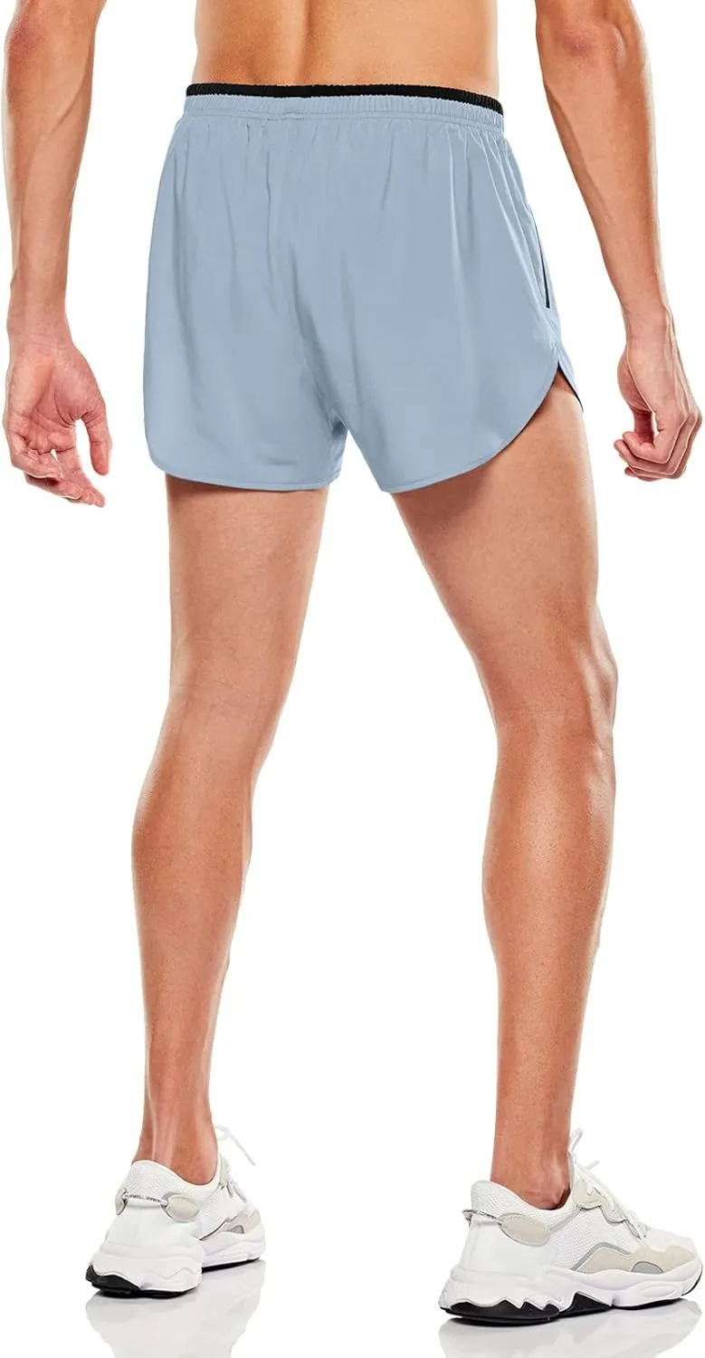 TSLA Men's Active Running Shorts, 3 Inch Quick Dry Mesh Jogging Workout Shorts, Gym Athletic Marathon Shorts