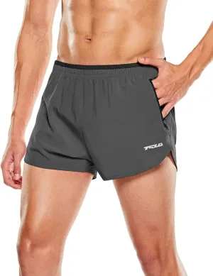 TSLA Men's Active Running Shorts, 3 Inch Quick Dry Mesh Jogging Workout Shorts, Gym Athletic Marathon Shorts