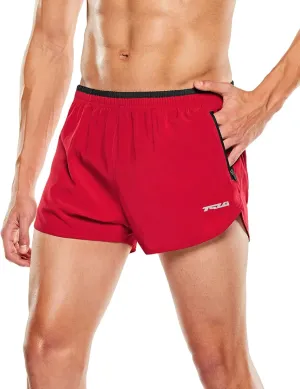 TSLA Men's Active Running Shorts, 3 Inch Quick Dry Mesh Jogging Workout Shorts, Gym Athletic Marathon Shorts