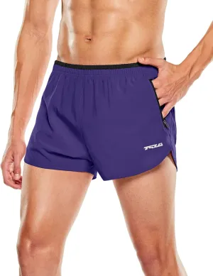 TSLA Men's Active Running Shorts, 3 Inch Quick Dry Mesh Jogging Workout Shorts, Gym Athletic Marathon Shorts