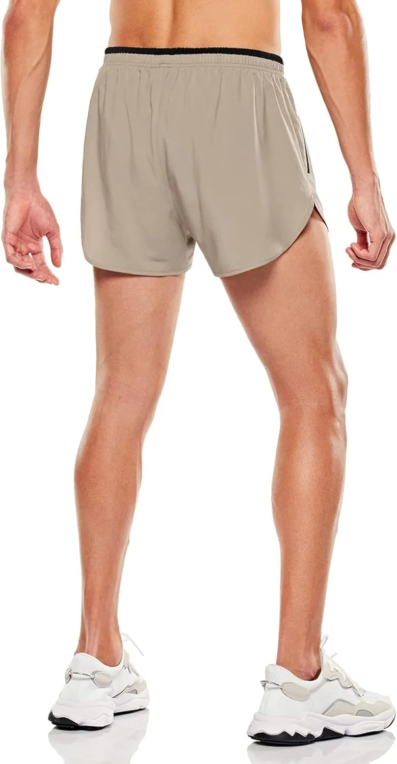 TSLA Men's Active Running Shorts, 3 Inch Quick Dry Mesh Jogging Workout Shorts, Gym Athletic Marathon Shorts