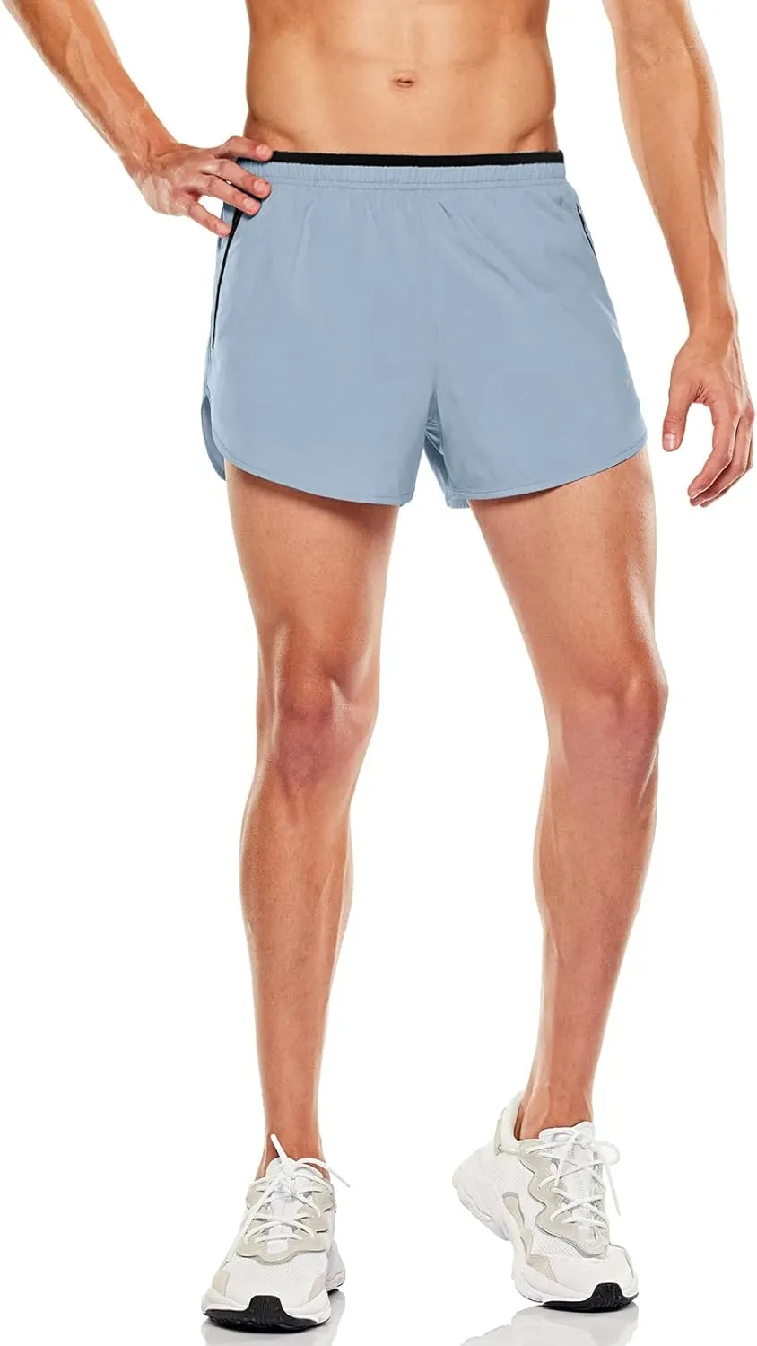 TSLA Men's Active Running Shorts, 3 Inch Quick Dry Mesh Jogging Workout Shorts, Gym Athletic Marathon Shorts
