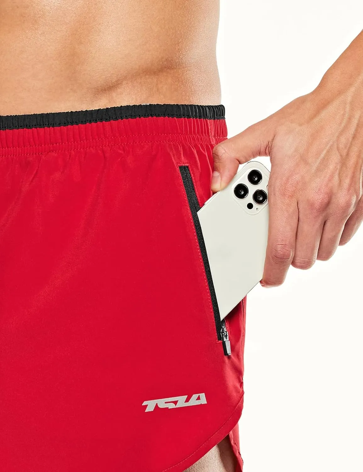 TSLA Men's Active Running Shorts, 3 Inch Quick Dry Mesh Jogging Workout Shorts, Gym Athletic Marathon Shorts