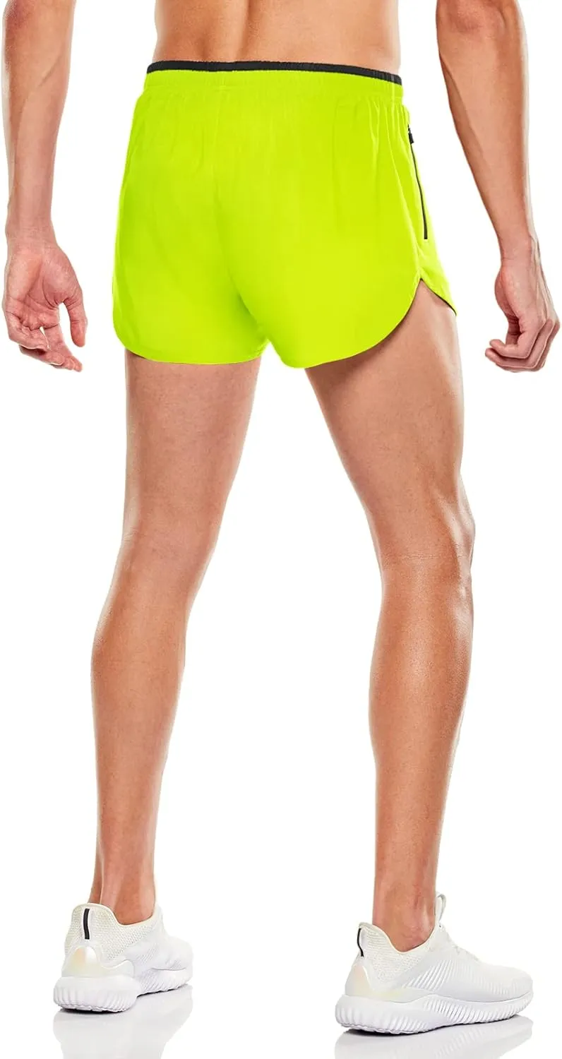 TSLA Men's Active Running Shorts, 3 Inch Quick Dry Mesh Jogging Workout Shorts, Gym Athletic Marathon Shorts