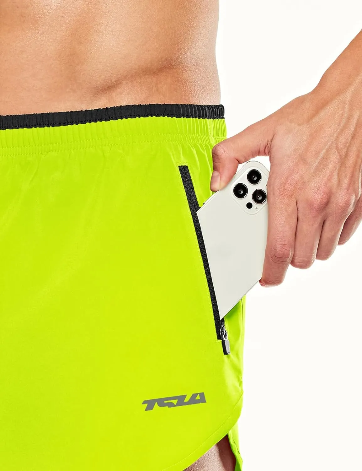 TSLA Men's Active Running Shorts, 3 Inch Quick Dry Mesh Jogging Workout Shorts, Gym Athletic Marathon Shorts