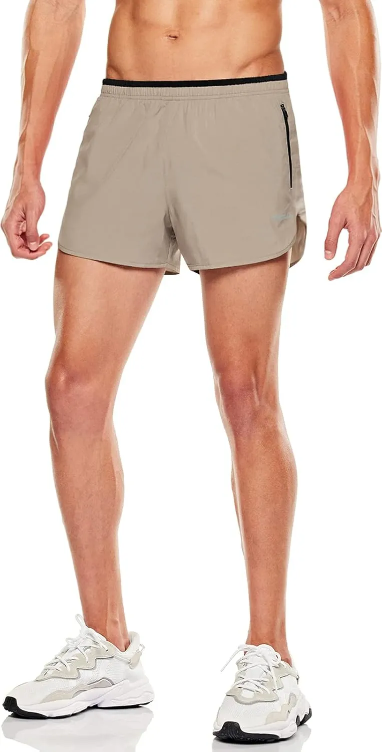 TSLA Men's Active Running Shorts, 3 Inch Quick Dry Mesh Jogging Workout Shorts, Gym Athletic Marathon Shorts