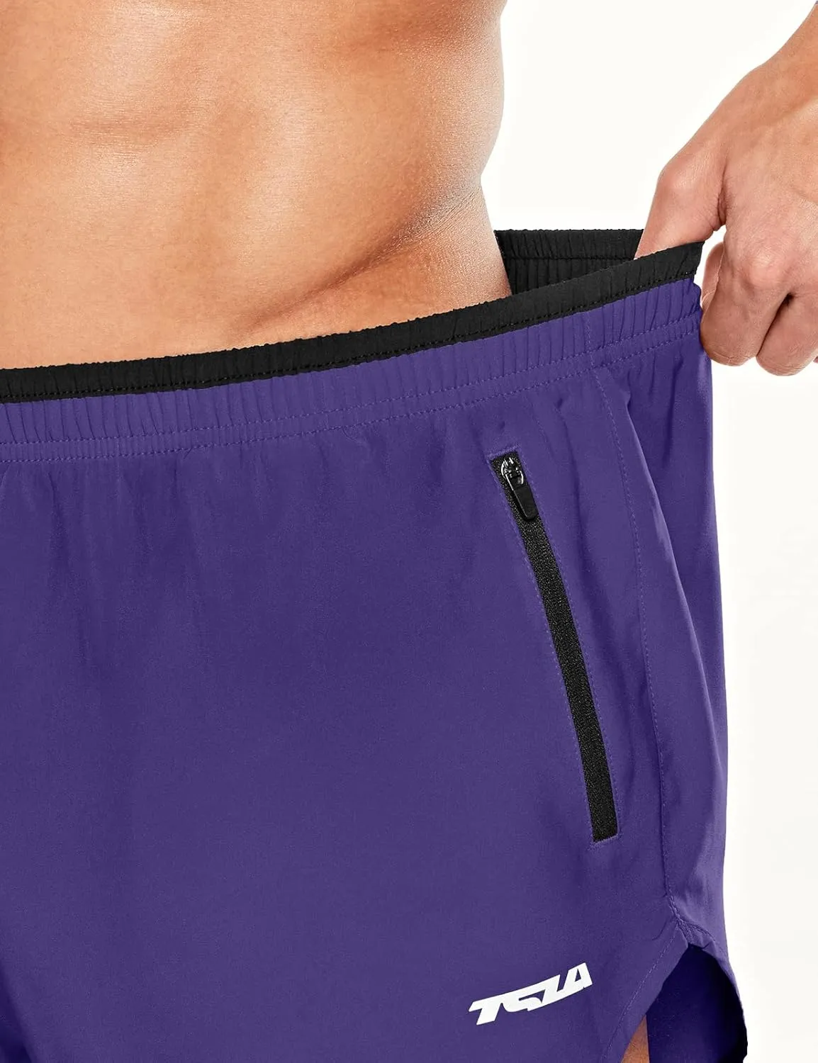 TSLA Men's Active Running Shorts, 3 Inch Quick Dry Mesh Jogging Workout Shorts, Gym Athletic Marathon Shorts