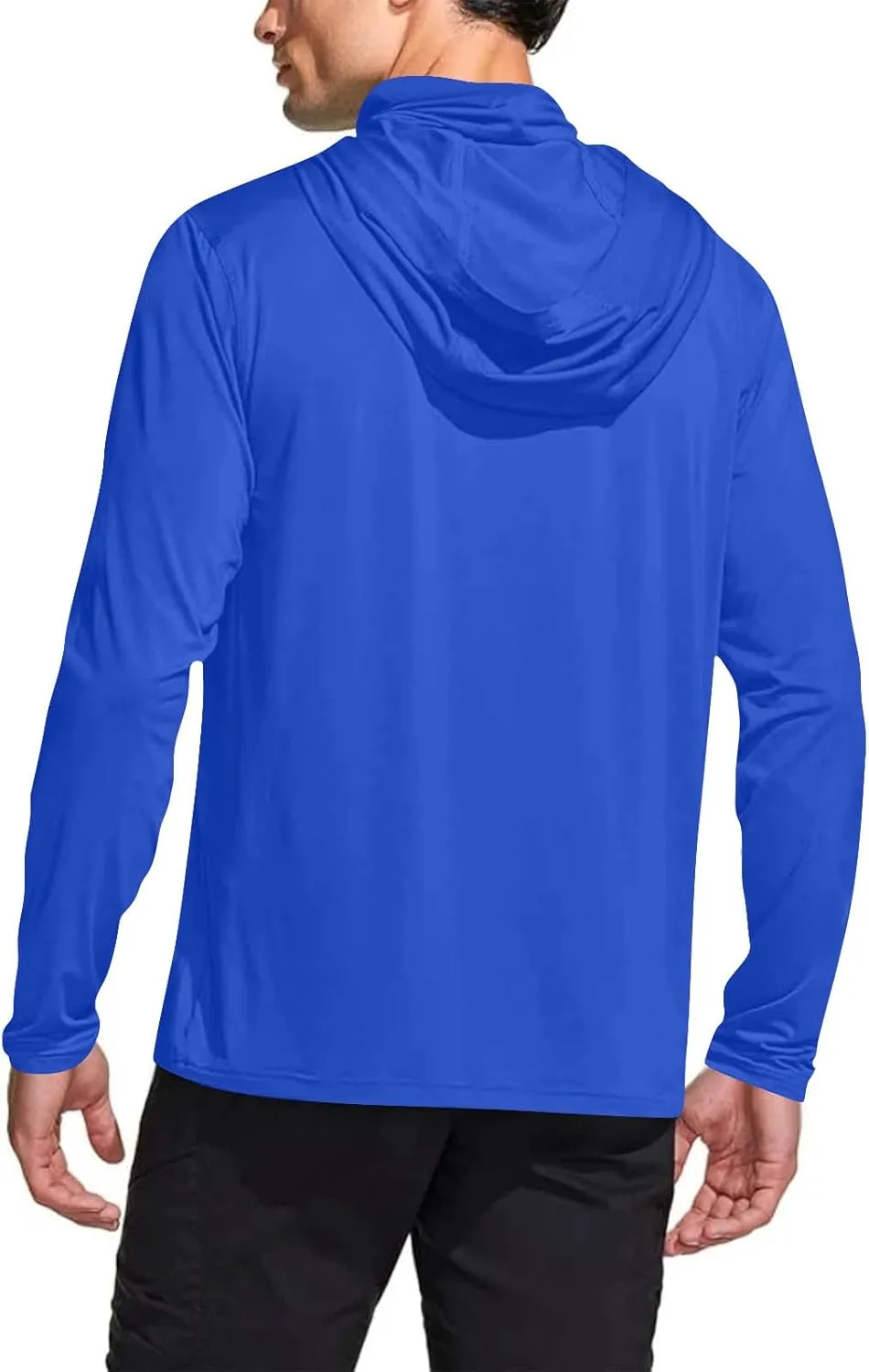 UPF 50  Shirts for Men Long Sleeve UV Sun Protection Rash Guard Fishing Shirts Lightweight Sun Hoodies with Face Mask