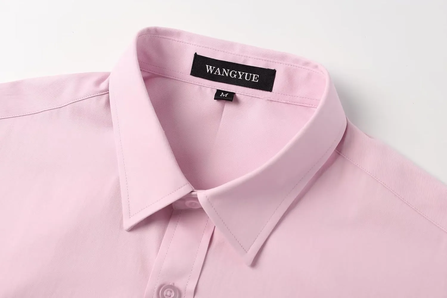 Wangyue Dress Shirts for Men Slim Fit Long Sleeve Casual Button Down Shirts Formal Dress Shirts with Pockets