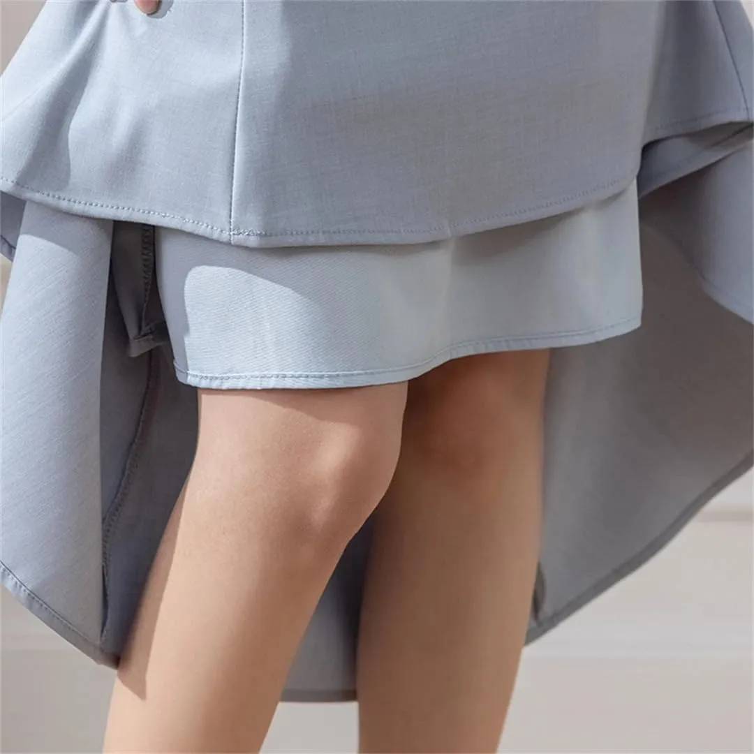 Women Office Work Trumpet Skirt Korean Style Casual Slim Mid-Long Skirt