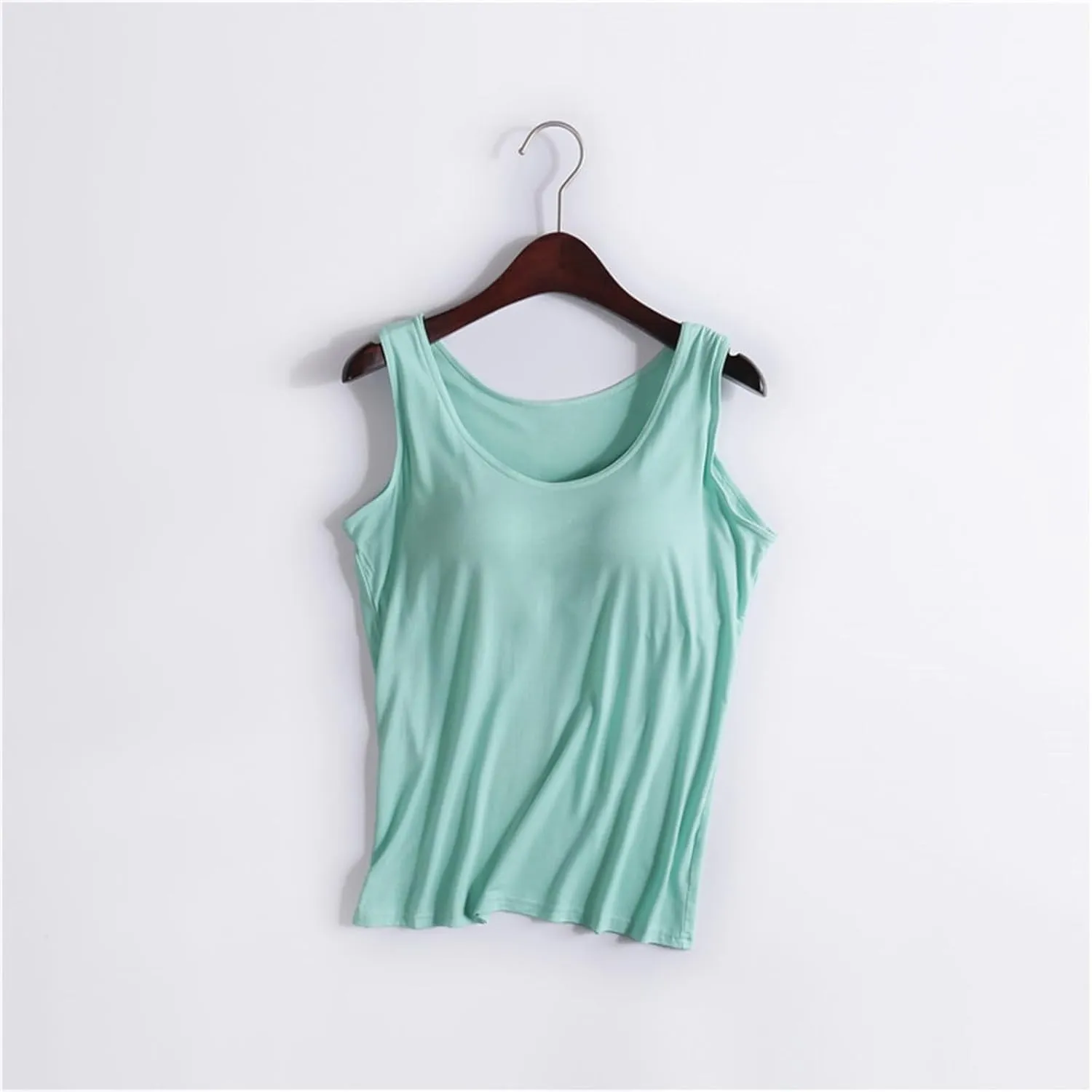 Women Tank Tops with Built in Bras 2025 Summer Strap Layer Padded Bra Cami Shirts Casual Workout Basic Yoga Tops