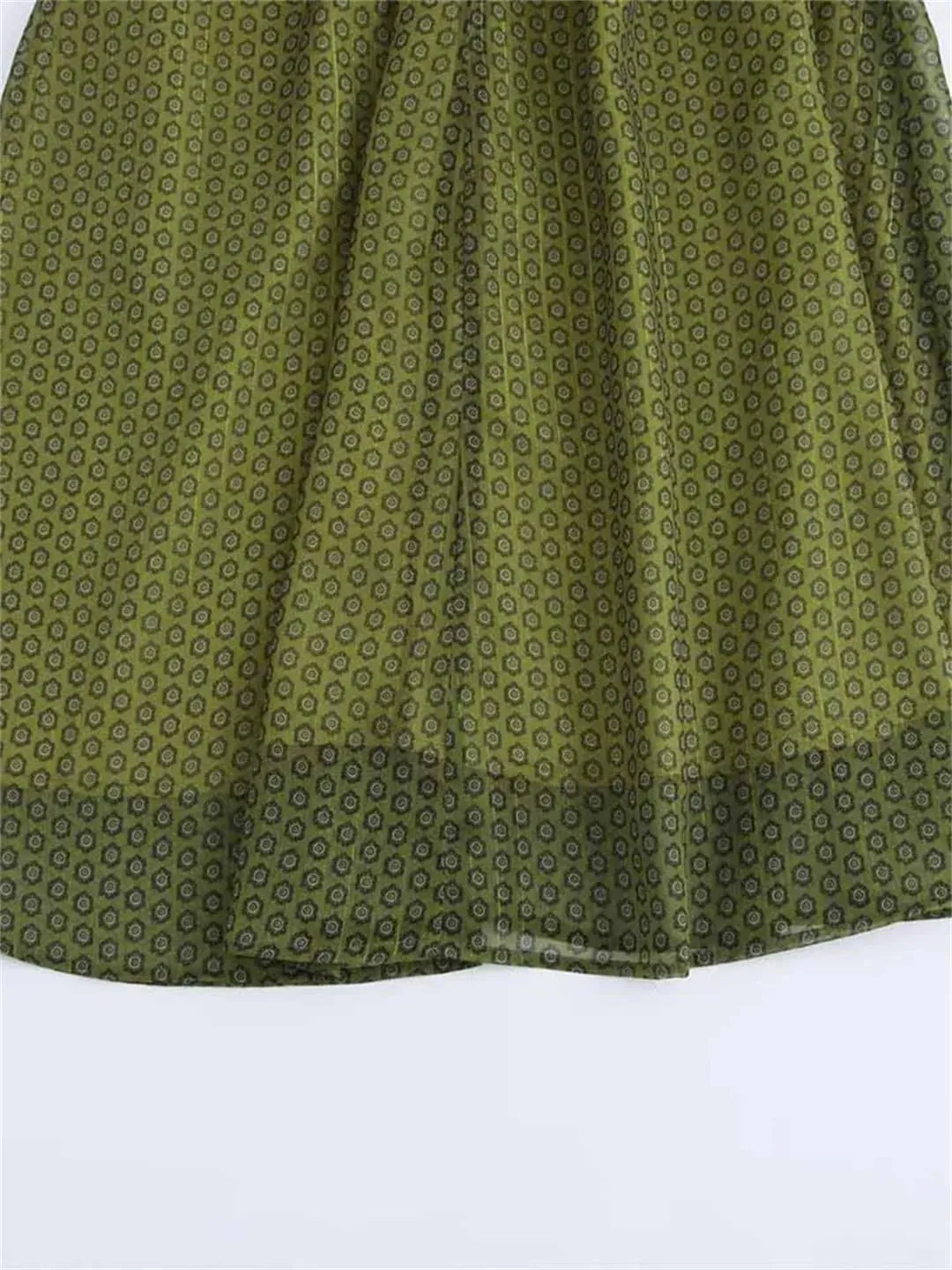 Women's Clothing Casual High Waist Metallic Color Line Print Long Skirt