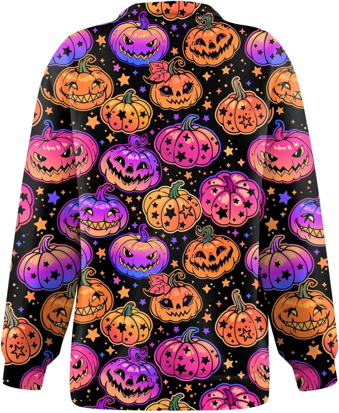 Womens Halloween Sweatshirt Fashion Half Zip I See Ghosts Pullover Casual Autumn Loose Plus Size Sweatshirt