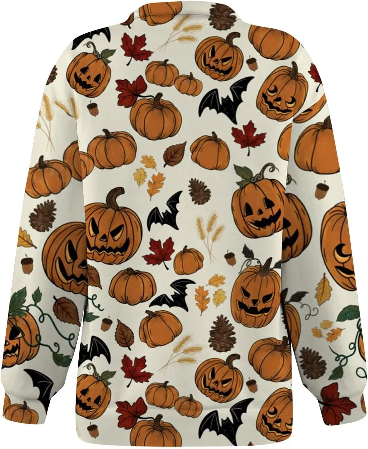Womens Halloween Sweatshirt Fashion Half Zip I See Ghosts Pullover Casual Autumn Loose Plus Size Sweatshirt