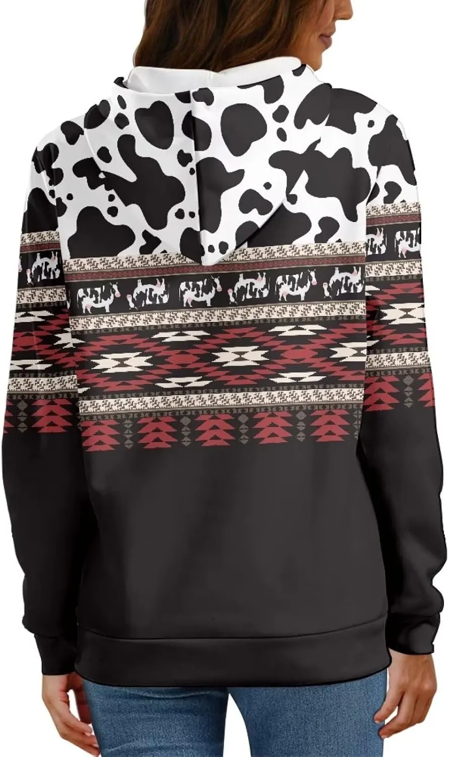 Womens Hoodies Long Sleeve Pullover Sweatshirt Fall Plus Size Clothing