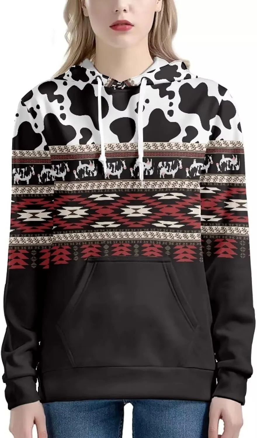 Womens Hoodies Long Sleeve Pullover Sweatshirt Fall Plus Size Clothing