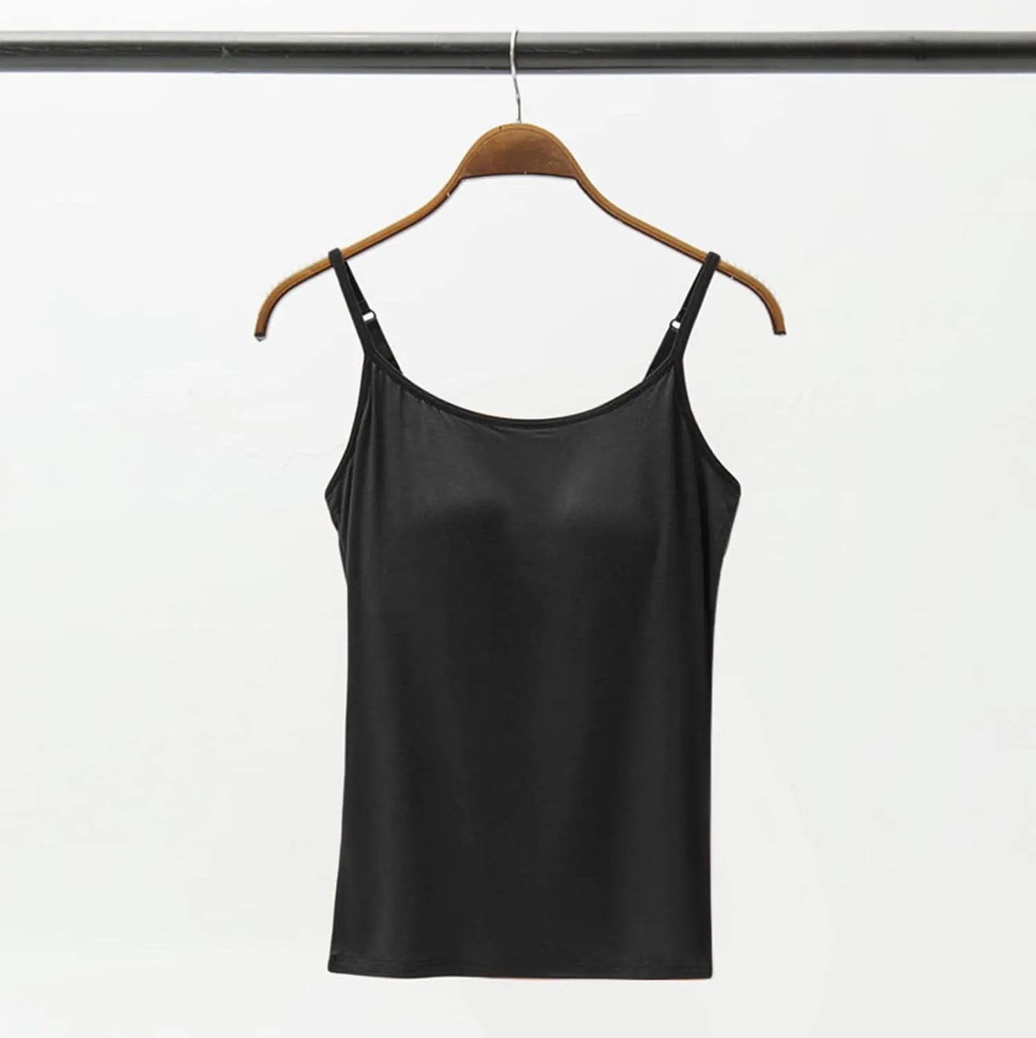 Womens Seamless Adjustable Camisole Built in Shelf Bra Summer Cotton Layering Casual Undershirts Yoga Gym Outfits Tops