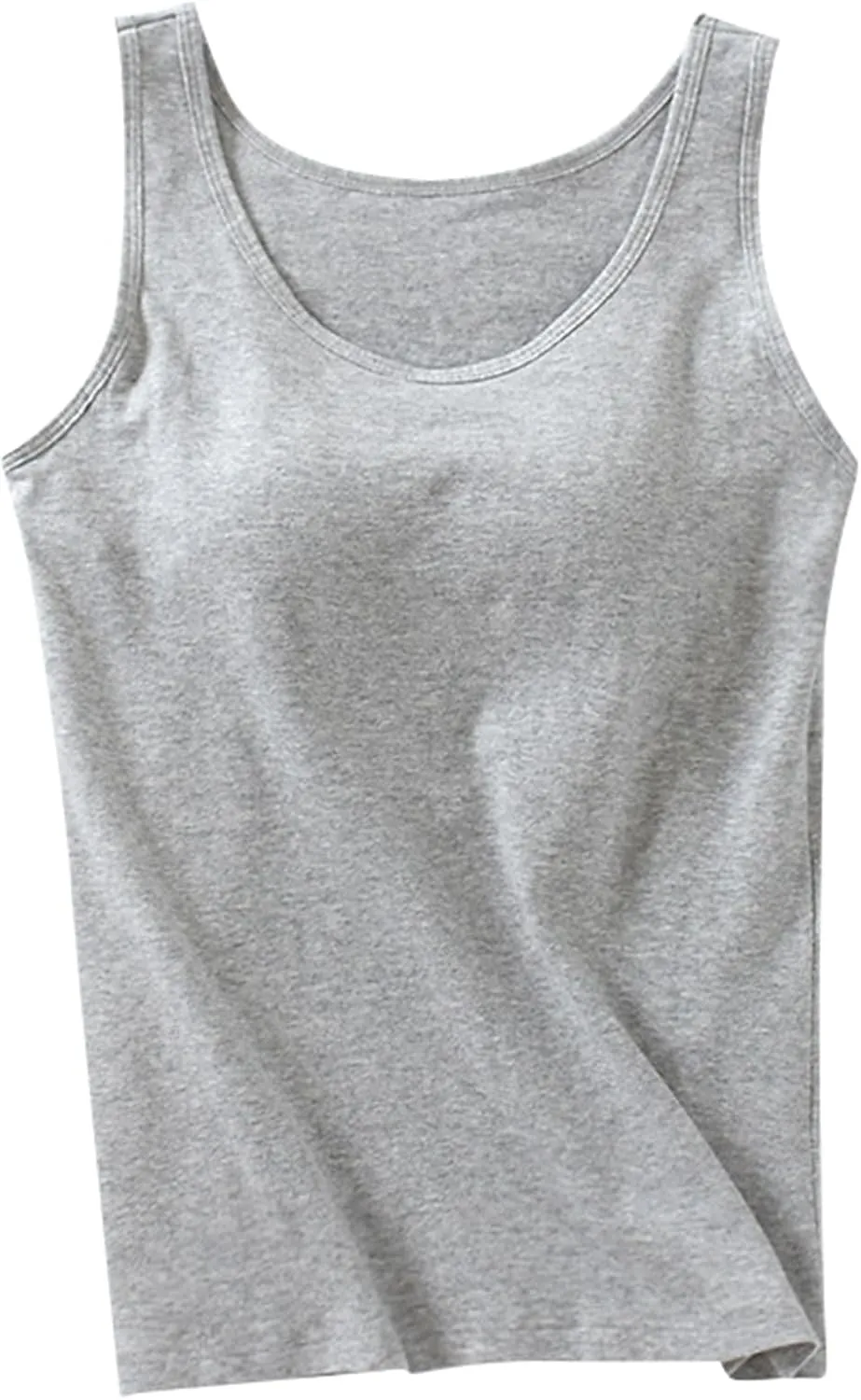 Women's Shelf Bra Camisoles Tops Adjustable Strap Cami Tank Workout Yoga Shirts Cotton Layering Undershirts