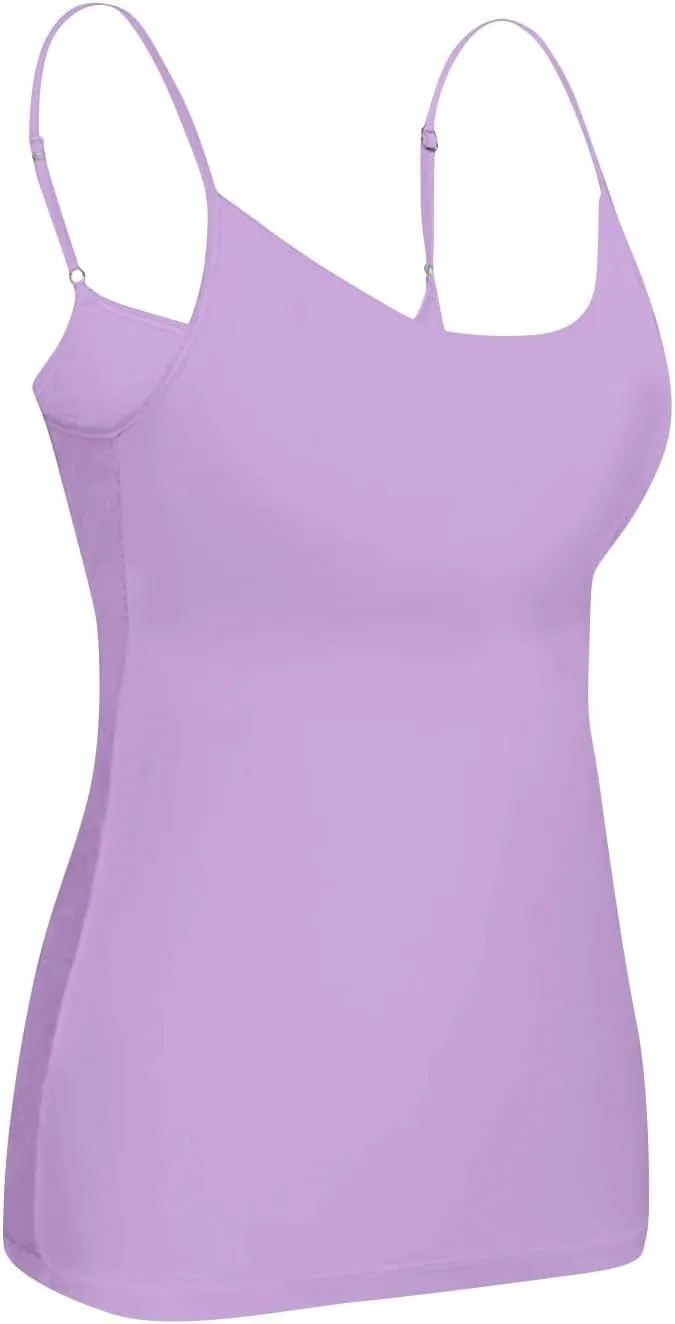 Womens Summer Tank Top Camisole with Bottom and Chest Pad Sexy Oversized Athletic Underwear Built in Bra