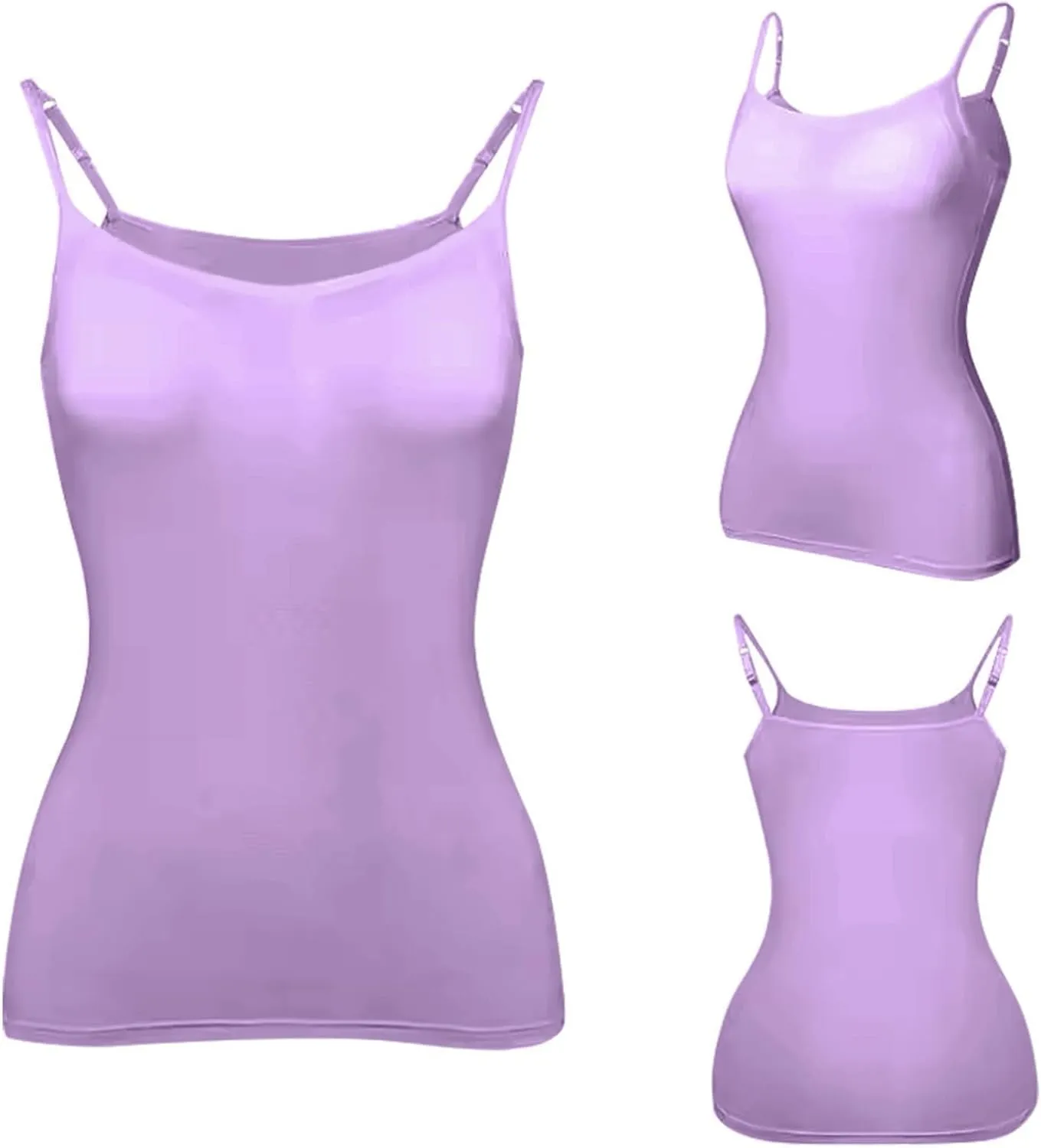 Womens Summer Tank Top Camisole with Bottom and Chest Pad Sexy Oversized Athletic Underwear Built in Bra